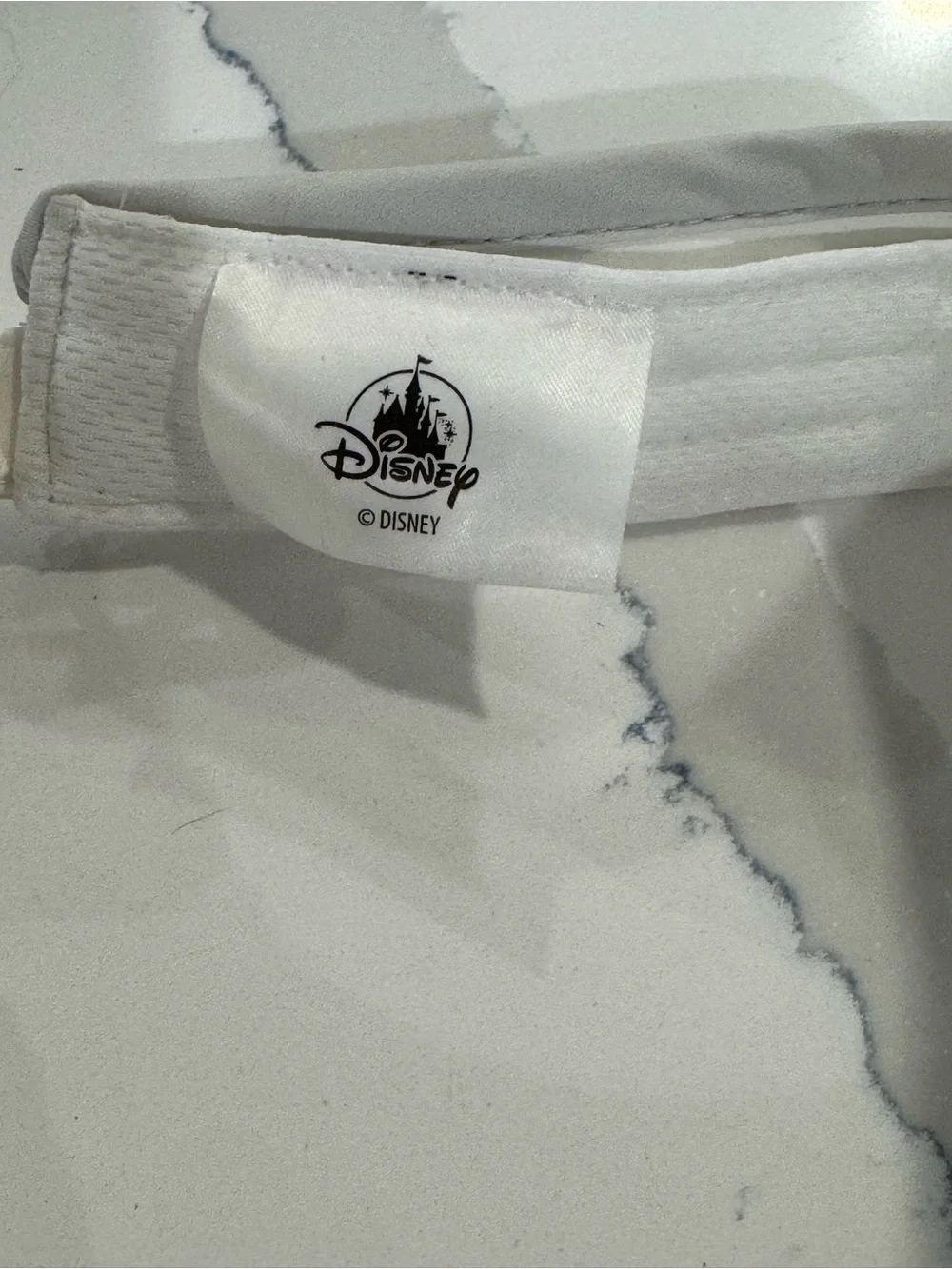 Disney White Visor with Silver Embroidered Minnie